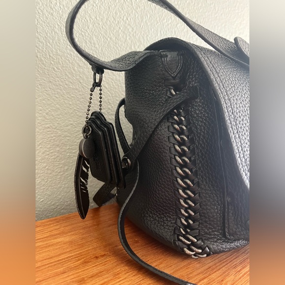 Coach Dakota Whipstitch Black Leather Bag with Charm Set - Picture 3 of 16